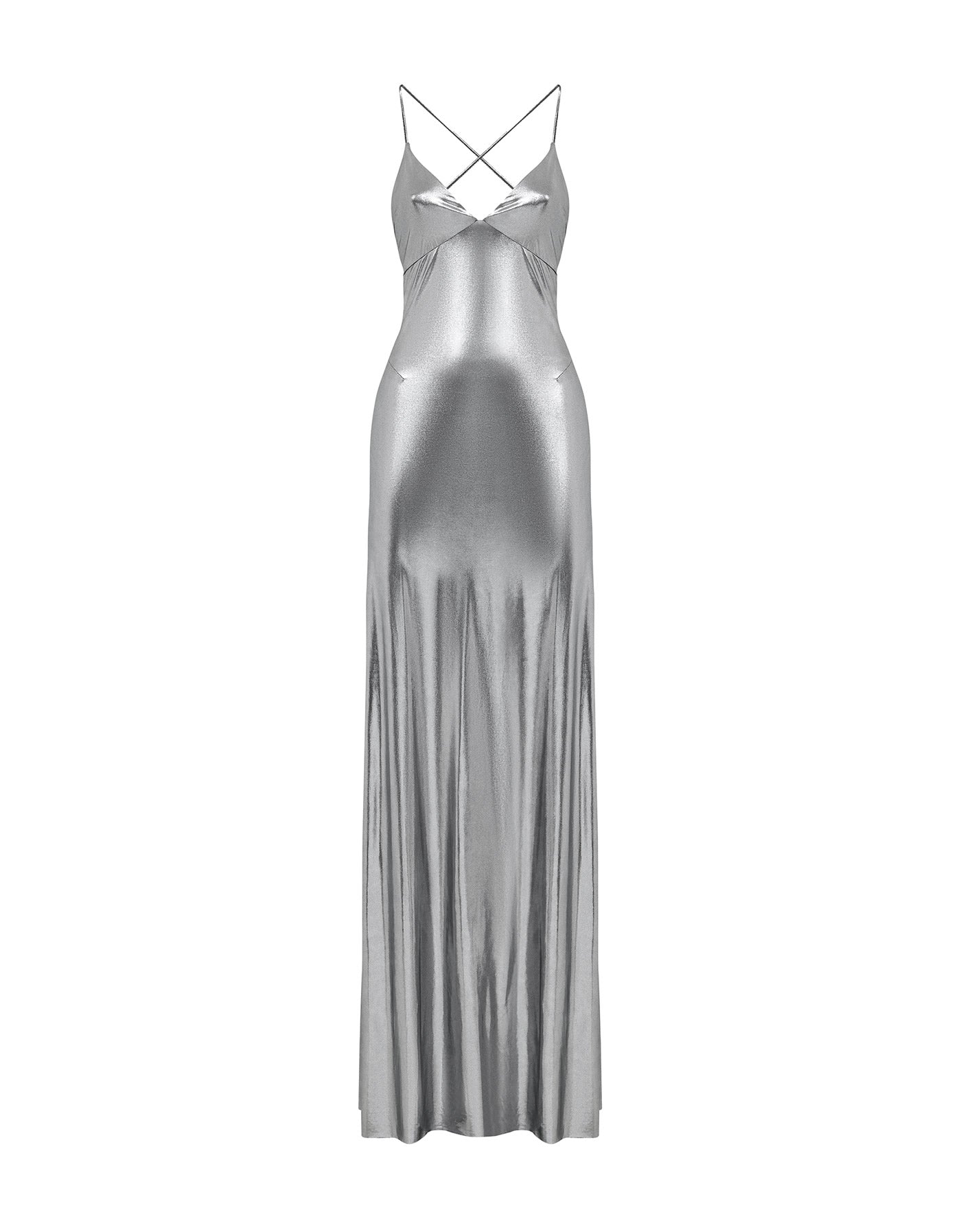 Long dress in laminated jersey AmenStyle dress House Of Amen.