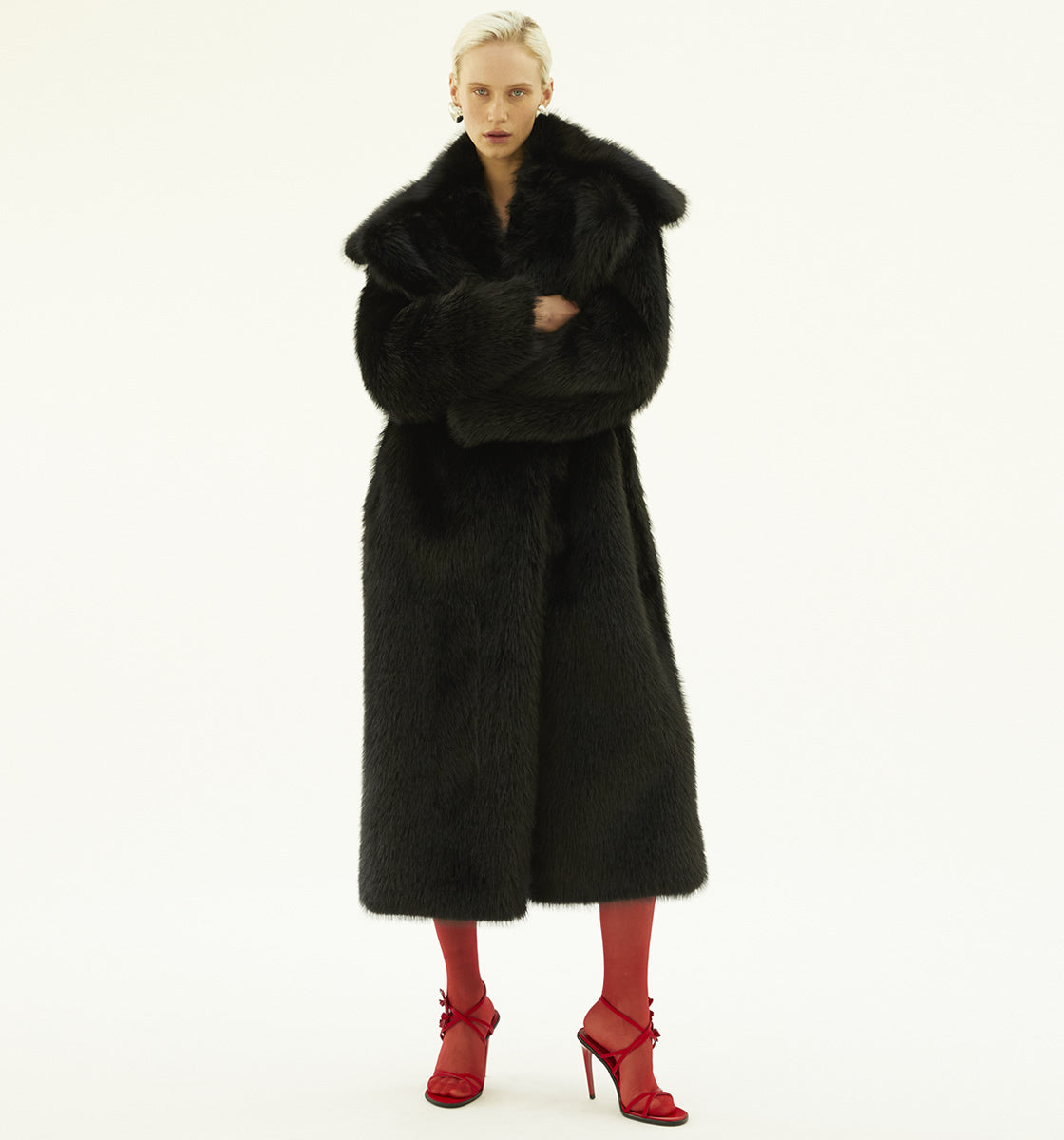 Faux Fur Long Coat - AmenStyle