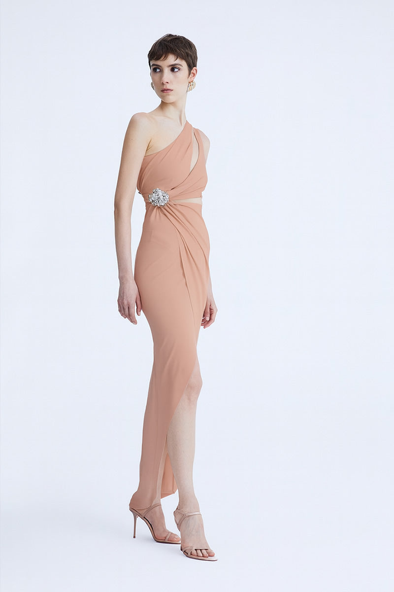 One-Shoulder Draped Dress