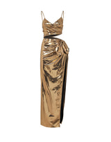 Long Dress in laminated jersey