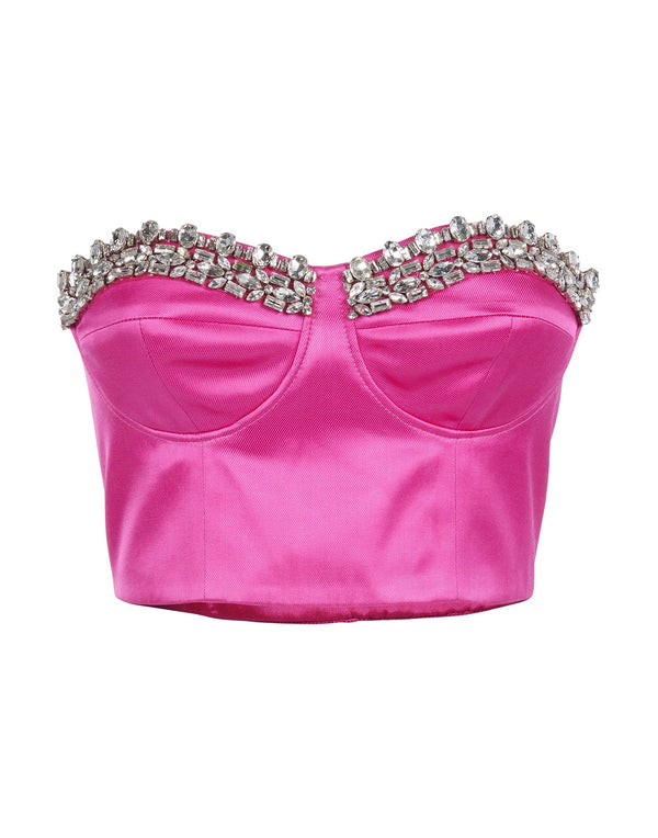 Bustier with embroidery