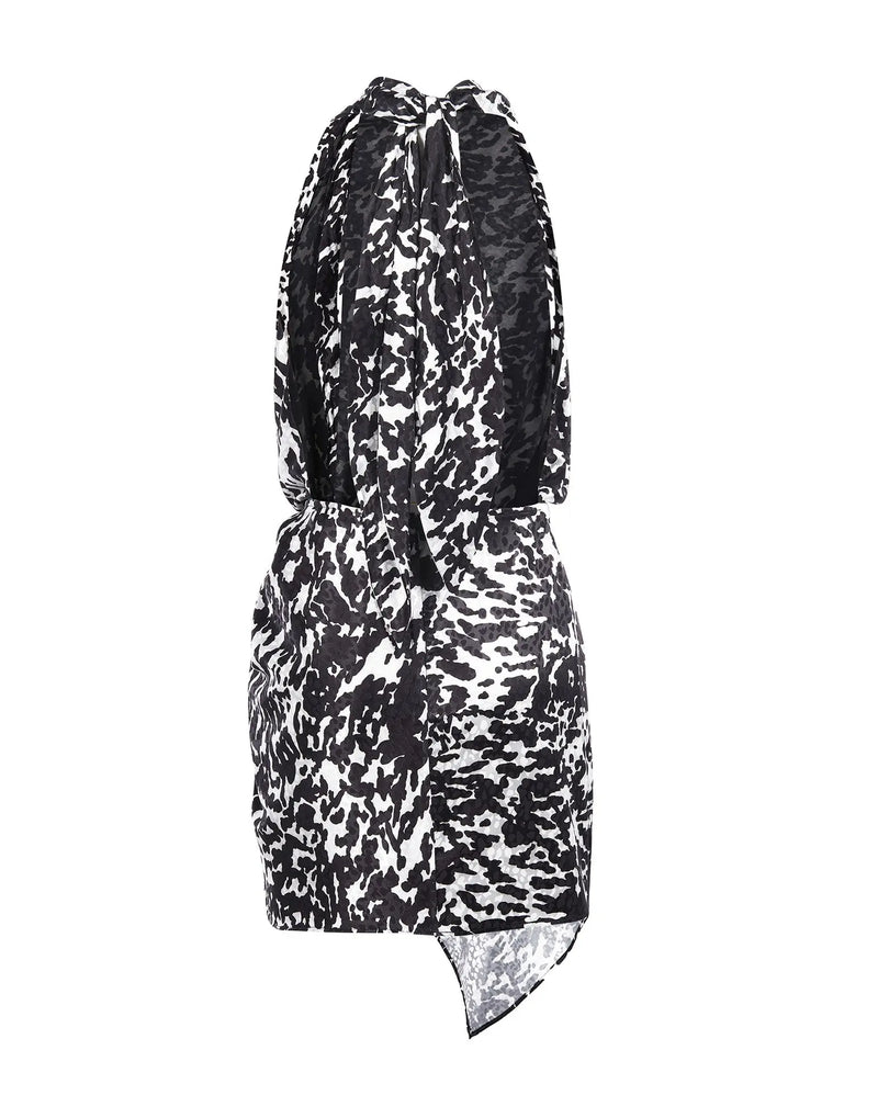 Dress in animalier jaquard