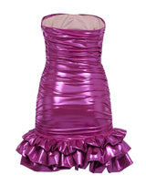 Dress in laminated jersey