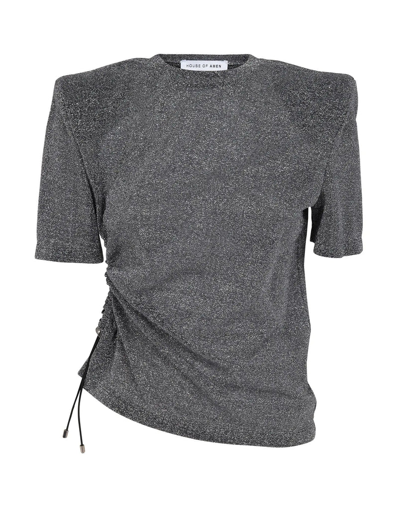 T-shirt in fuxia lurex